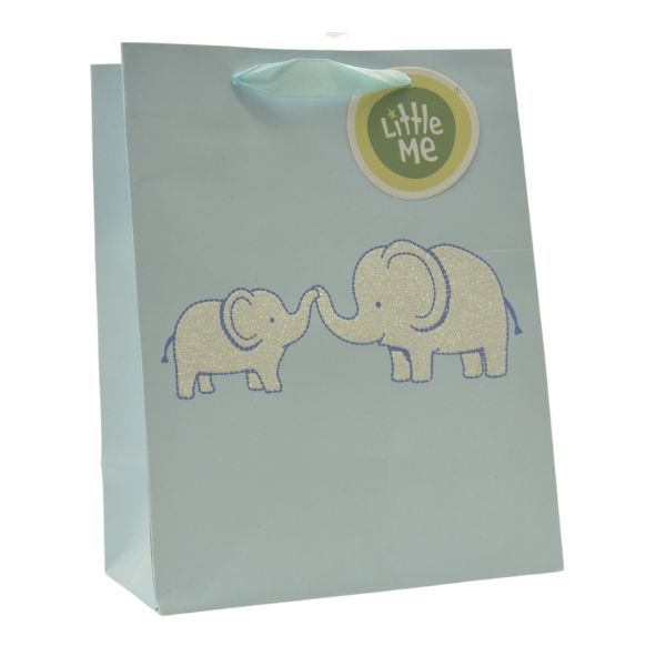 Medium Bag Blue Elephants
