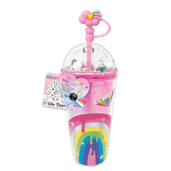 Rainbow Crystal Cool Cup with Straw Hot Focus