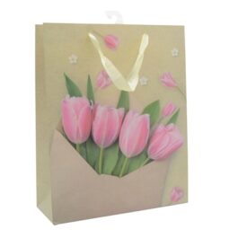 Extra Large Bag Craft Tulips Pink