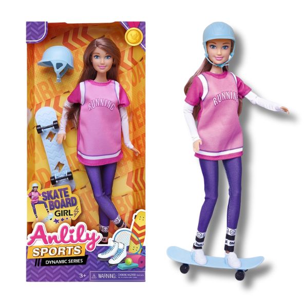 Anlily Doll Skate Board Girl 30cm