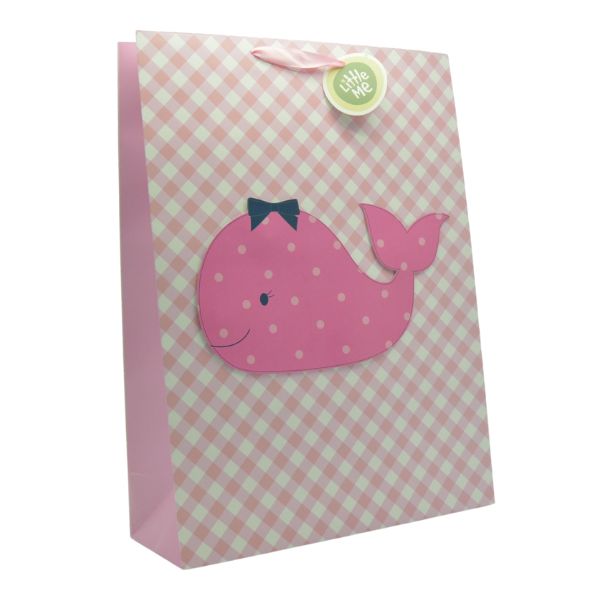 Extra Large Gift Bag Pink Whale